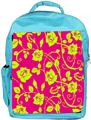 

Snoogg Eco Friendly Canvas Yellow Roses Leaves Designer Backpack Rucksack School Travel Unisex Casual Canvas Bag Bookbag Satchel 5 L Backpack(Blue)
