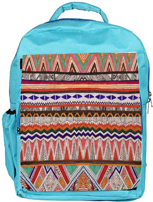 

Snoogg Eco Friendly Canvas Fabric Aztec Backpack Rucksack School Travel Unisex Casual Canvas Bag Bookbag Satchel 5 L Backpack(Blue)