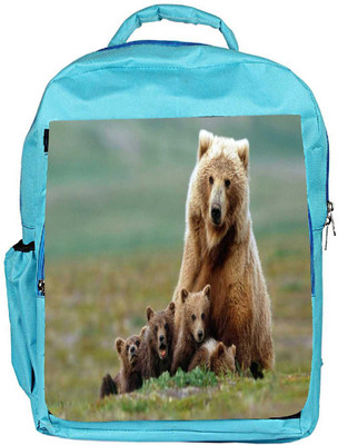 

Snoogg Eco Friendly Canvas Small Babies Of Bear Designer Backpack Rucksack School Travel Unisex Casual Canvas Bag Bookbag Satchel 5 L Backpack(Blue)