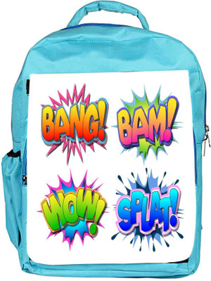 

Snoogg Eco Friendly Canvas Bang Bam Wow Splat Backpack Rucksack School Travel Unisex Casual Canvas Bag Bookbag Satchel 5 L Backpack(Blue)
