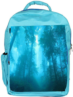 

Snoogg Eco Friendly Canvas Blue Forest Designer Backpack Rucksack School Travel Unisex Casual Canvas Bag Bookbag Satchel 5 L Backpack(Blue)