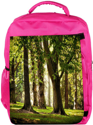 

Snoogg Eco Friendly Canvas Blossom Forest Designer Backpack Rucksack School Travel Unisex Casual Canvas Bag Bookbag Satchel 5 L Backpack(Pink)