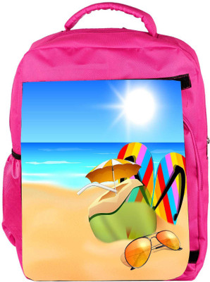 

Snoogg Eco Friendly Canvas Abstract Summer Background Backpack Rucksack School Travel Unisex Casual Canvas Bag Bookbag Satchel 5 L Backpack(Pink)
