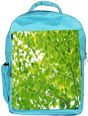 

Snoogg Eco Friendly Canvas Green Leaves Designer Backpack Rucksack School Travel Unisex Casual Canvas Bag Bookbag Satchel 5 L Backpack(Blue)