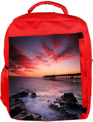 

Snoogg Eco Friendly Canvas Walking Path Designer Backpack Rucksack School Travel Unisex Casual Canvas Bag Bookbag Satchel 5 L Backpack(Red)
