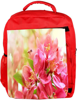 

Snoogg Eco Friendly Canvas Pink Flower Designer Backpack Rucksack School Travel Unisex Casual Canvas Bag Bookbag Satchel 5 L Backpack(Red)