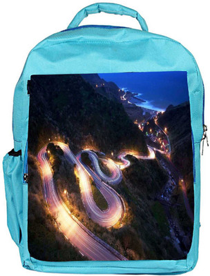 

Snoogg Eco Friendly Canvas Zig Zag Roads Designer Backpack Rucksack School Travel Unisex Casual Canvas Bag Bookbag Satchel 5 L Backpack(Blue)