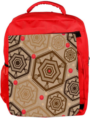 

Snoogg Eco Friendly Canvas Colorful Chakra Designer Backpack Rucksack School Travel Unisex Casual Canvas Bag Bookbag Satchel 5 L Backpack(Red)