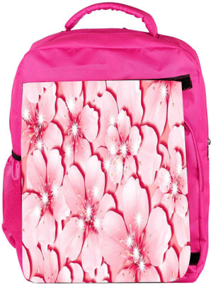 

Snoogg Eco Friendly Canvas Pink Flower Backpack Rucksack School Travel Unisex Casual Canvas Bag Bookbag Satchel 5 L Backpack(Pink)