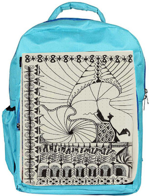 

Snoogg Eco Friendly Canvas Abstract Play Card Vintage Backpack Rucksack School Travel Unisex Casual Canvas Bag Bookbag Satchel 5 L Backpack(Blue)