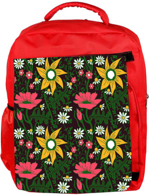 

Snoogg Eco Friendly Canvas Seamless Texture With Flowers And Butterflies Endless Floral Pattern Backpack Rucksack School Travel Unisex Casual Canvas Bag Bookbag Satchel 5 L Backpack(Red)