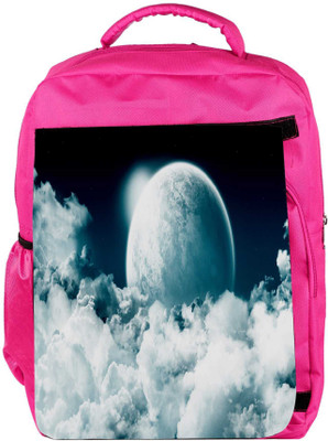 

Snoogg Eco Friendly Canvas Beautiful Night Designer Backpack Rucksack School Travel Unisex Casual Canvas Bag Bookbag Satchel 5 L Backpack(Pink)
