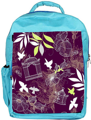 

Snoogg Eco Friendly Canvas Birds And Bird Cages Seamless Pattern Backpack Rucksack School Travel Unisex Casual Canvas Bag Bookbag Satchel 5 L Backpack(Blue)