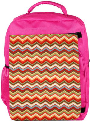 

Snoogg Eco Friendly Canvas Waves Pattern Reddish 2525 Backpack Rucksack School Travel Unisex Casual Canvas Bag Bookbag Satchel 5 L Backpack(Pink)