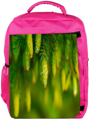 

Snoogg Eco Friendly Canvas Green Fruits Designer Backpack Rucksack School Travel Unisex Casual Canvas Bag Bookbag Satchel 5 L Backpack(Pink)