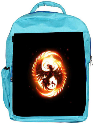 

Snoogg Eco Friendly Canvas Dragon Fury Backpack Rucksack School Travel Unisex Casual Canvas Bag Bookbag Satchel 5 L Backpack(Blue)