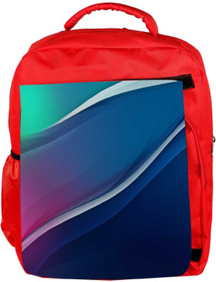 

Snoogg Eco Friendly Canvas Dark Blue And Grey Designer Backpack Rucksack School Travel Unisex Casual Canvas Bag Bookbag Satchel 5 L Backpack(Red)