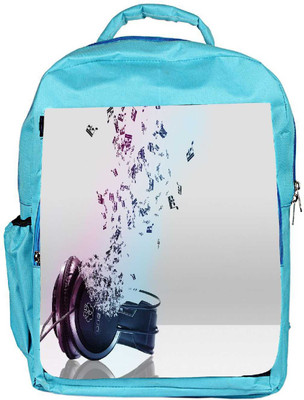 

Snoogg Eco Friendly Canvas Music Comes From The Headphones Designer Backpack Rucksack School Travel Unisex Casual Canvas Bag Bookbag Satchel 5 L Backpack(Blue)