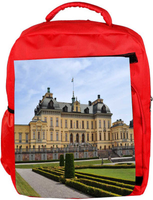 Snoogg Eco Friendly Canvas Yellow House Designer Backpack Rucksack School Travel Unisex Casual Canvas Bag Bookbag Satchel 5 L Backpack(Red)