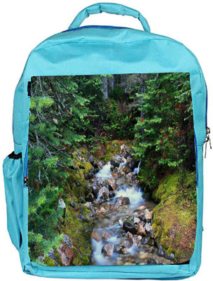 

Snoogg Eco Friendly Canvas White Water Flowing Designer Backpack Rucksack School Travel Unisex Casual Canvas Bag Bookbag Satchel 5 L Backpack(Blue)