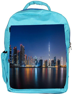 

Snoogg Eco Friendly Canvas White Burj Khalifa Designer Backpack Rucksack School Travel Unisex Casual Canvas Bag Bookbag Satchel 5 L Backpack(Blue)