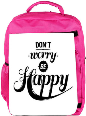 

Snoogg Eco Friendly Canvas Be Happy Backpack Rucksack School Travel Unisex Casual Canvas Bag Bookbag Satchel 5 L Backpack(Pink)