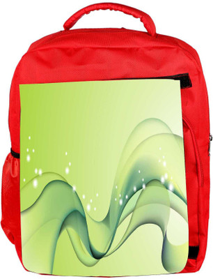 

Snoogg Eco Friendly Canvas Abstract Green Pattern Designer Backpack Rucksack School Travel Unisex Casual Canvas Bag Bookbag Satchel 5 L Backpack(Red)