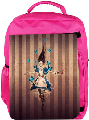 

Snoogg Eco Friendly Canvas Cruel Alice Backpack Rucksack School Travel Unisex Casual Canvas Bag Bookbag Satchel 5 L Backpack(Pink)