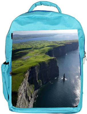 

Snoogg Eco Friendly Canvas Green Mountain And Ocean Designer Backpack Rucksack School Travel Unisex Casual Canvas Bag Bookbag Satchel 5 L Backpack(Blue)
