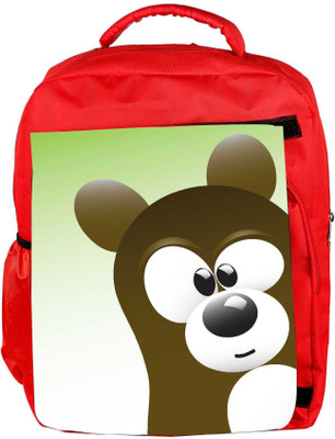 

Snoogg Eco Friendly Canvas Cute Bear Character Backpack Rucksack School Travel Unisex Casual Canvas Bag Bookbag Satchel 5 L Backpack(Red)