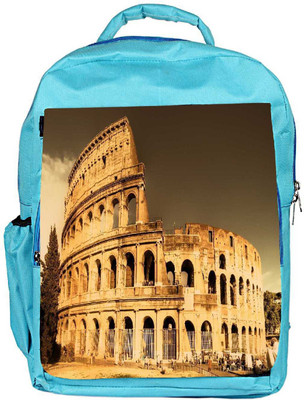 

Snoogg Eco Friendly Canvas Abstract Building Designer Backpack Rucksack School Travel Unisex Casual Canvas Bag Bookbag Satchel 5 L Backpack(Blue)