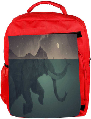 

Snoogg Eco Friendly Canvas Elephant Fantasy Art Designer Backpack Rucksack School Travel Unisex Casual Canvas Bag Bookbag Satchel 5 L Backpack(Red)