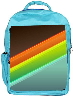 

Snoogg Eco Friendly Canvas Ornage And Green Shades Designer Backpack Rucksack School Travel Unisex Casual Canvas Bag Bookbag Satchel 5 L Backpack(Blue)