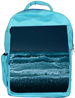 

Snoogg Eco Friendly Canvas Sea At Night Beach Designer Backpack Rucksack School Travel Unisex Casual Canvas Bag Bookbag Satchel 5 L Backpack(Blue)