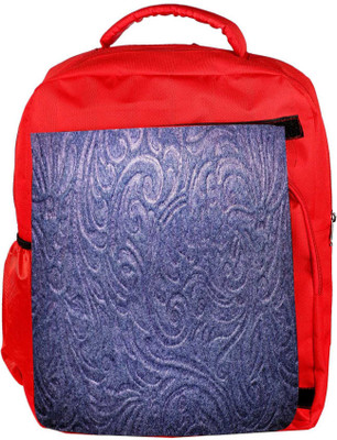 

Snoogg Eco Friendly Canvas Blue Abstract Designer Backpack Rucksack School Travel Unisex Casual Canvas Bag Bookbag Satchel 5 L Backpack(Red)