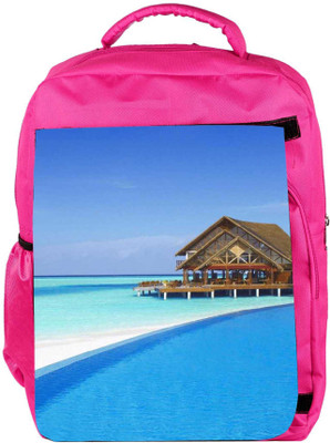 

Snoogg Eco Friendly Canvas Digit Bit Heart Pattern Backpack Rucksack School Travel Unisex Casual Canvas Bag Bookbag Satchel 5 L Backpack(Pink)