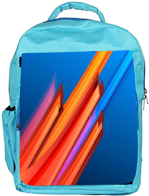 

Snoogg Eco Friendly Canvas Orange And Blue Design Designer Backpack Rucksack School Travel Unisex Casual Canvas Bag Bookbag Satchel 5 L Backpack(Blue)