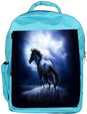 

Snoogg Eco Friendly Canvas Runninghorse Designer Backpack Rucksack School Travel Unisex Casual Canvas Bag Bookbag Satchel 5 L Backpack(Blue)