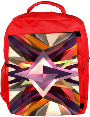 

Snoogg Eco Friendly Canvas Star Shreds 2702 Backpack Rucksack School Travel Unisex Casual Canvas Bag Bookbag Satchel 5 L Backpack(Red)