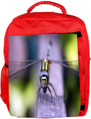 

Snoogg Eco Friendly Canvas Dark Dragonfly Designer Backpack Rucksack School Travel Unisex Casual Canvas Bag Bookbag Satchel 5 L Backpack(Red)