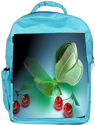 

Snoogg Eco Friendly Canvas Green Cyrstal Fly Designer Backpack Rucksack School Travel Unisex Casual Canvas Bag Bookbag Satchel 5 L Backpack(Blue)
