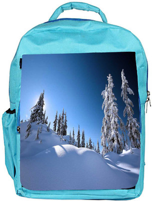

Snoogg Eco Friendly Canvas Snow On Trees Designer Backpack Rucksack School Travel Unisex Casual Canvas Bag Bookbag Satchel 5 L Backpack(Blue)