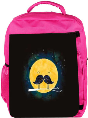 

Snoogg Eco Friendly Canvas Birdy Love Backpack Rucksack School Travel Unisex Casual Canvas Bag Bookbag Satchel 5 L Backpack(Pink)