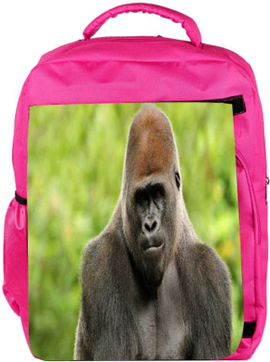 

Snoogg Eco Friendly Canvas Gorilla Designer Backpack Rucksack School Travel Unisex Casual Canvas Bag Bookbag Satchel 5 L Backpack(Pink)