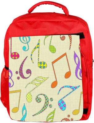 

Snoogg Eco Friendly Canvas Colorful Music Alphabets Designer Backpack Rucksack School Travel Unisex Casual Canvas Bag Bookbag Satchel 5 L Backpack(Red)