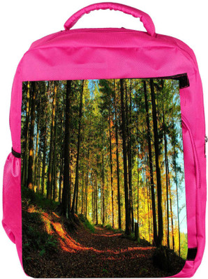 

Snoogg Eco Friendly Canvas Blossom Forest Designer Backpack Rucksack School Travel Unisex Casual Canvas Bag Bookbag Satchel 5 L Backpack(Pink)