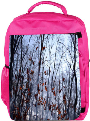 

Snoogg Eco Friendly Canvas Falling Dry Leaves Designer Backpack Rucksack School Travel Unisex Casual Canvas Bag Bookbag Satchel 5 L Backpack(Pink)