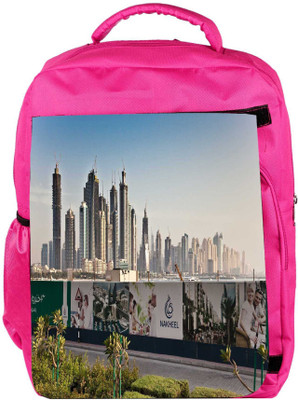 

Snoogg Eco Friendly Canvas Nakheel Designer Backpack Rucksack School Travel Unisex Casual Canvas Bag Bookbag Satchel 5 L Backpack(Pink)