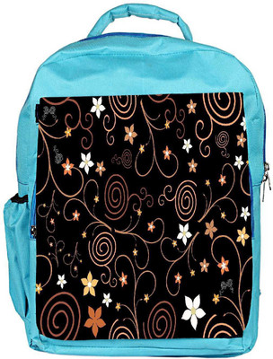 

Snoogg Eco Friendly Canvas Abstract Colorful Flowers Designer Backpack Rucksack School Travel Unisex Casual Canvas Bag Bookbag Satchel 5 L Backpack(Blue)