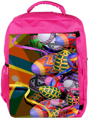 

Snoogg Eco Friendly Canvas Designer Eggs 2474 Backpack Rucksack School Travel Unisex Casual Canvas Bag Bookbag Satchel 5 L Backpack(Pink)